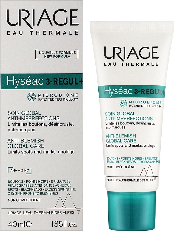 Krem do skóry tłustej i problematycznej - Uriage Hyseac 3 Regul+ Anti-Blemish Global Care — Zdjęcie N2