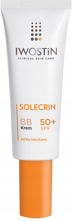 Ochronny krem BB do twarzy do skóry wrażliwej SPF 50+ - Iwostin Solecrin BB Cream SPF 50+  — Zdjęcie N1