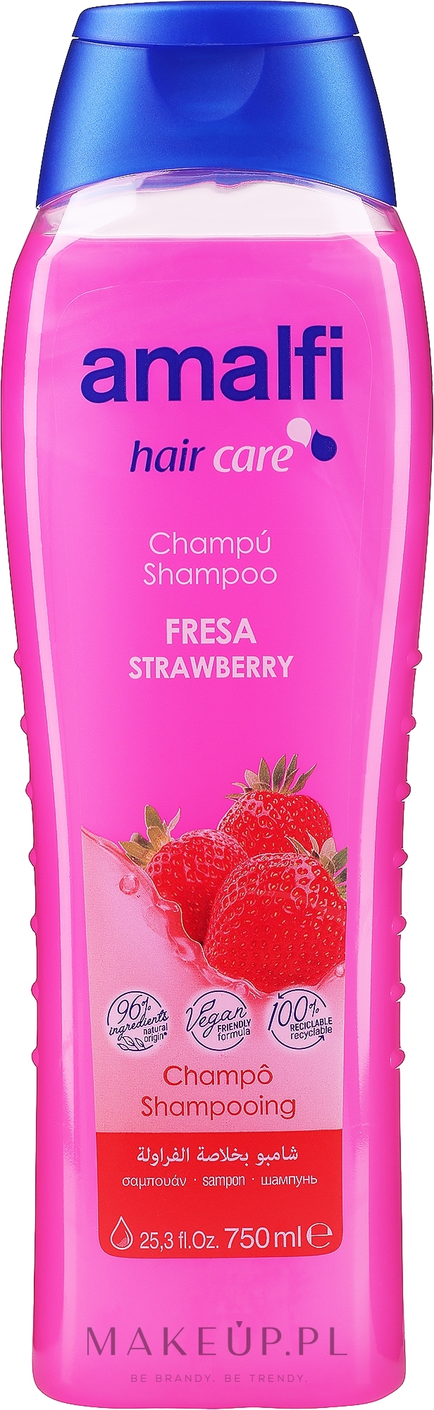 Szampon truskawkowy do włosów normalnych - Amalfi Fresa Shampoo — Zdjęcie 750 ml