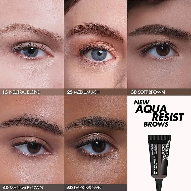 Krem do brwi - Make Up For Ever Aqua Resist Brow Sculptor — Zdjęcie N2