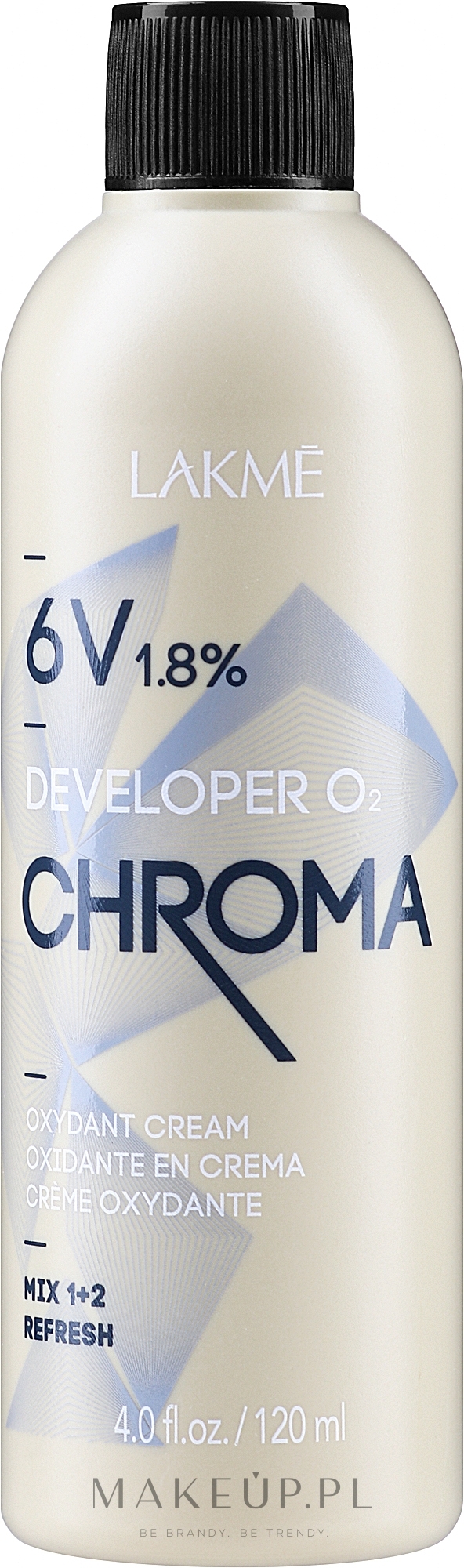 Emulsja utleniająca 1,8% (6 vol.) - Lakmé Chroma Developer O2 Oxydant Cream — Zdjęcie 120 ml