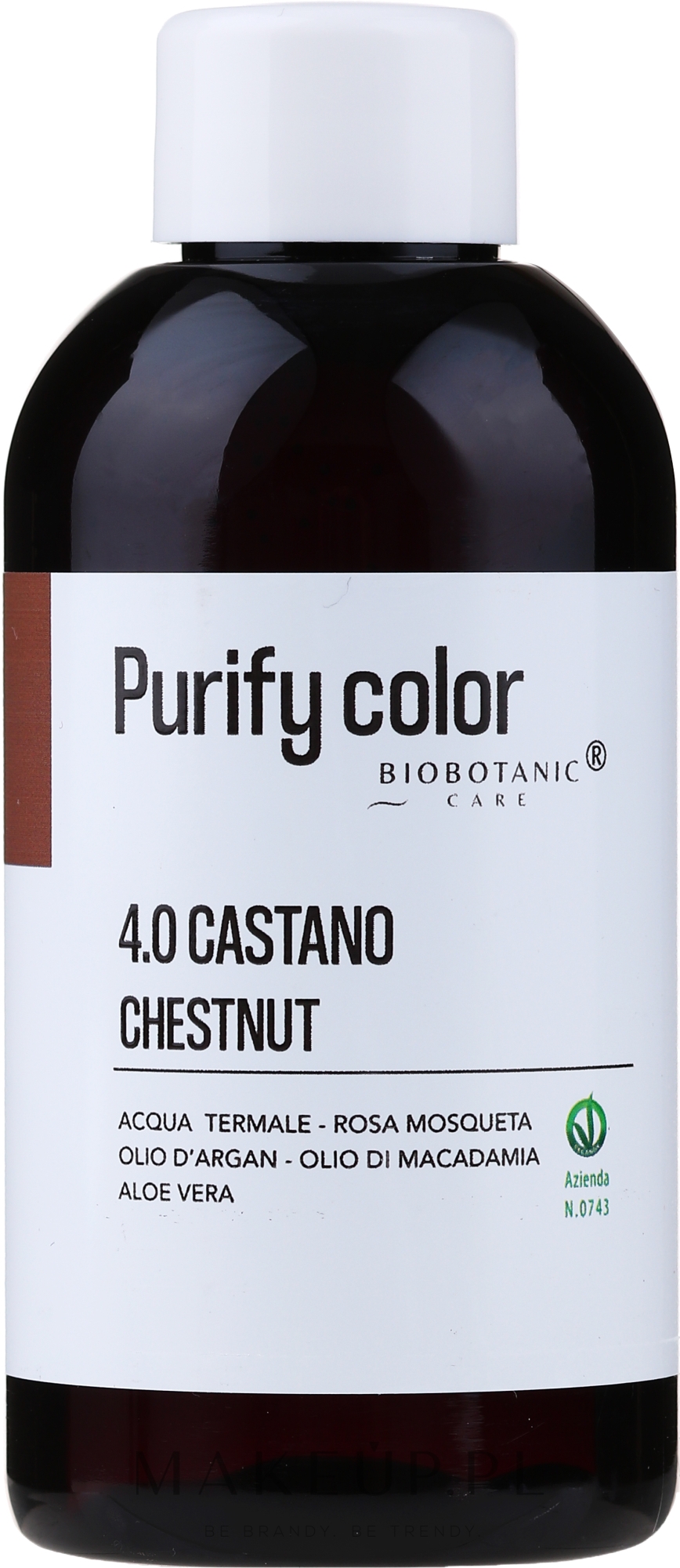 Farba do włosów - BioBotanic Purify Color — Zdjęcie 4.0 - Chestnut