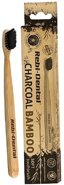 Szczoteczka do zębów M62, miękka, bambusowa - Mattes Rebi-Dental Charcoal Bamboo — Zdjęcie N1