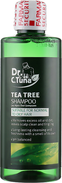 Szampon z ekstraktem z drzewa herbacianego - Farmasi Dr.C.Tuna Tea Tree Shampoo — Zdjęcie N1