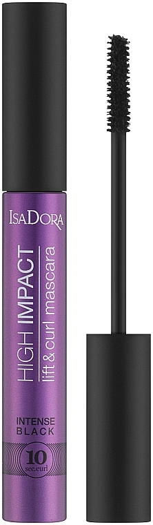 Tusz do rzęs pogrubiający i podkręcający - IsaDora 10 Sec High Impact Lift & Curl Mascara Intense Black