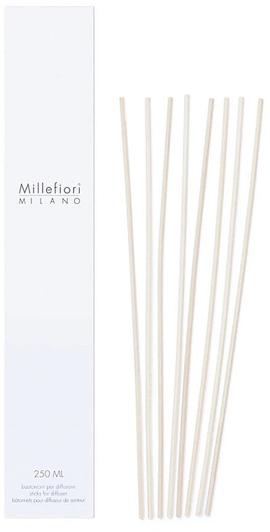 Zapasowe patyczki rattanowe do dyfuzora 250 ml, 8 szt. - Millefiori Milano Natural Sticks — Zdjęcie N1