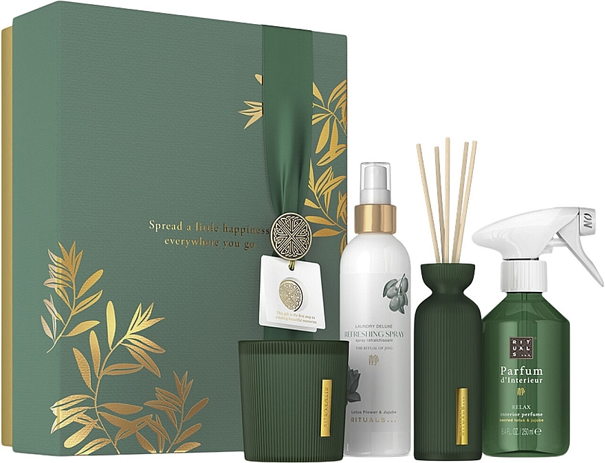 Zestaw - Rituals The Ritual Of Jing Large Gift Set 2024 (spray/250ml+h/spray/250ml+diffuser/70ml+candle/140g)  — Zdjęcie N1