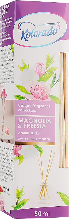 Dyfuzor zapachowy Magnolia i frezja - Kolorado Aroma Sticks Magnolia & Freesia — Zdjęcie N1