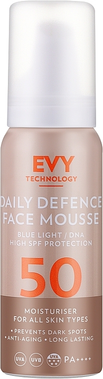 Codzienny ochronny mus do twarzy - EVY Technology Daily UV Face Mousse SPF50 — Zdjęcie N1