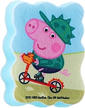 Kup Gąbka do kąpieli dla dzieci Świnka Peppa, George na rowerze, niebieska - Suavipiel Peppa Pig Bath Sponge