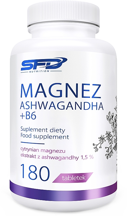 Suplement diety Ashwagandha + B6 - SFD Nutrition Ashwagandha + B6 — Zdjęcie N1