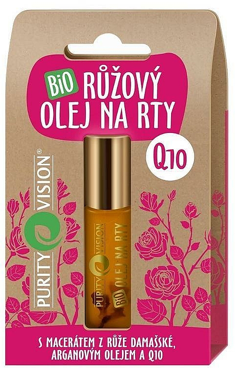 Olejek do ust - Purity Vision Bio Pink Lip Oil Q10 — Zdjęcie N1