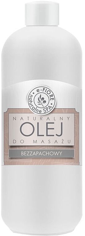 Naturalny olejek do masażu, bezzapachowy - E-Fiore — Zdjęcie N1
