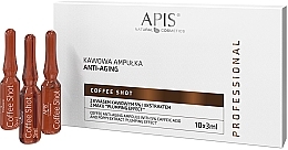 PRZECENA!  Ampułki odmładzające z kawą Efekt wypełnienia - APIS Professional Coffee Shot Anti-Aging Ampoule With Caffeic Acid 5% And Poppy Extract * — Zdjęcie N1