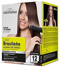 Zestaw do prostowania włosów, 6 produktów - Placenta Life Keratimask Straightening Kit — Zdjęcie N1
