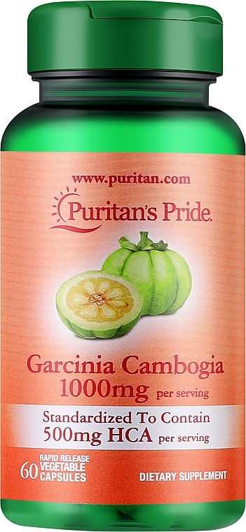 Suplement diety Garcinia Cambogia, 1000 mg - Puritan's Pride Garcinia Cambogia 1000 mg — Zdjęcie N1