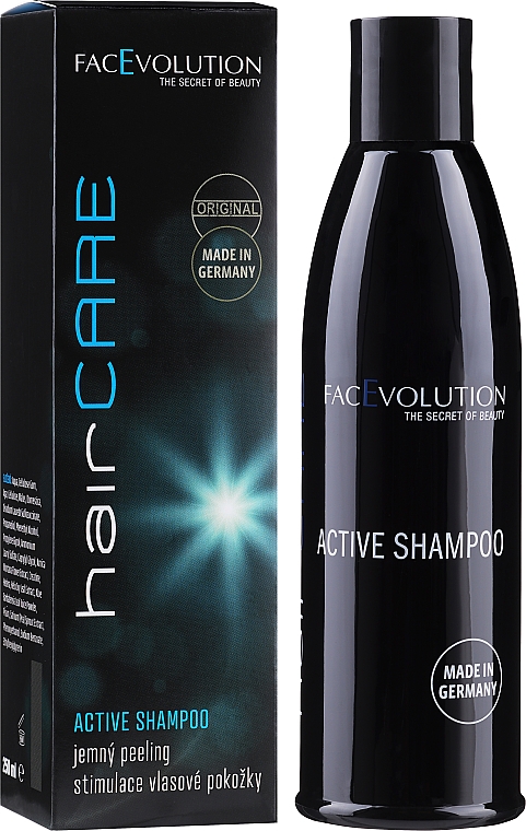 Szampon do włosów złuszczający skórę głowy - FacEvolution Active Shampoo (w pudełku) — Zdjęcie N1