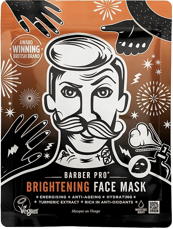 Rozjaśniająca maseczka do twarzy - BarberPro Brightening Face Mask — Zdjęcie N1