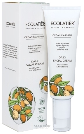 Krem na dzień do twarzy Odbudowa i odżywienie - Ecolatier Organic Argana Daily Facial Cream  — Zdjęcie 50 ml