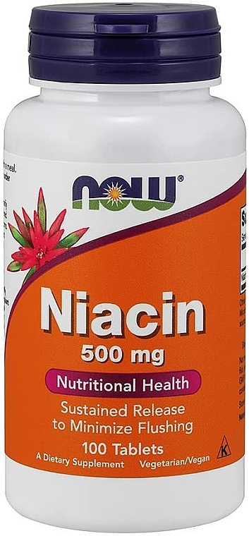 Niacyna B3 500 mg - Now Foods Niacin — Zdjęcie N1