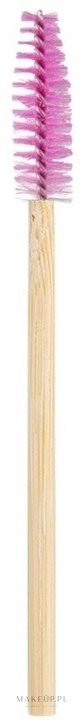 Bambusowa szczoteczka do rzęs i brwi, spiralka, różowa - Lash Brow ECO — Zdjęcie 1 szt.