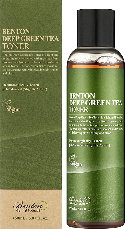Tonik z zieloną herbatą do twarzy - Benton Deep Green Tea Toner — Zdjęcie N2