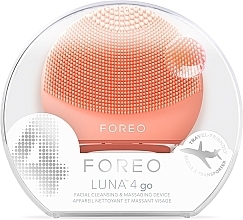 Podróżna szczoteczka do oczyszczania i masażu twarzy - Foreo Luna 4 Go Facial Cleansing & Massaging Device Peach Perfect — Zdjęcie N4