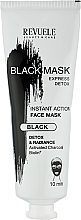 Czarna maseczka do twarzy - Revuele Express Detox Black Mask — Zdjęcie N1