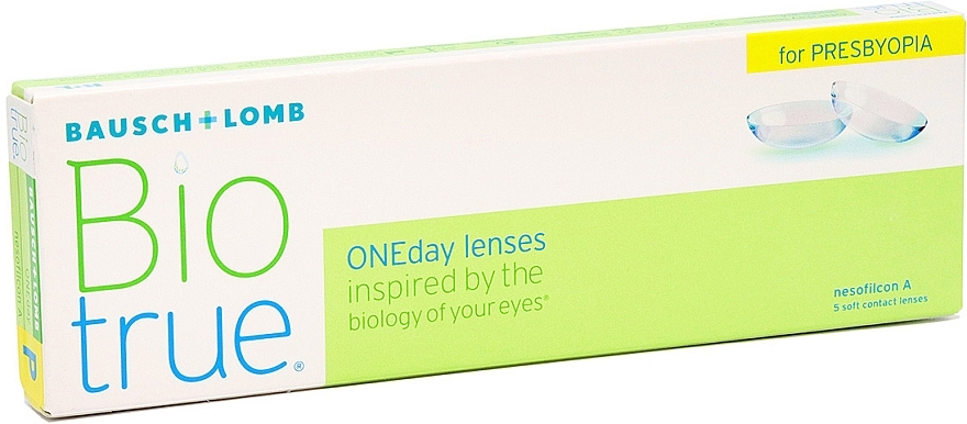 PREZENT! Jednodniowe soczewki kontaktowe, 5 szt. - Bausch & Lomb Biotrue ONEday For Presbyopia Low — Zdjęcie N1