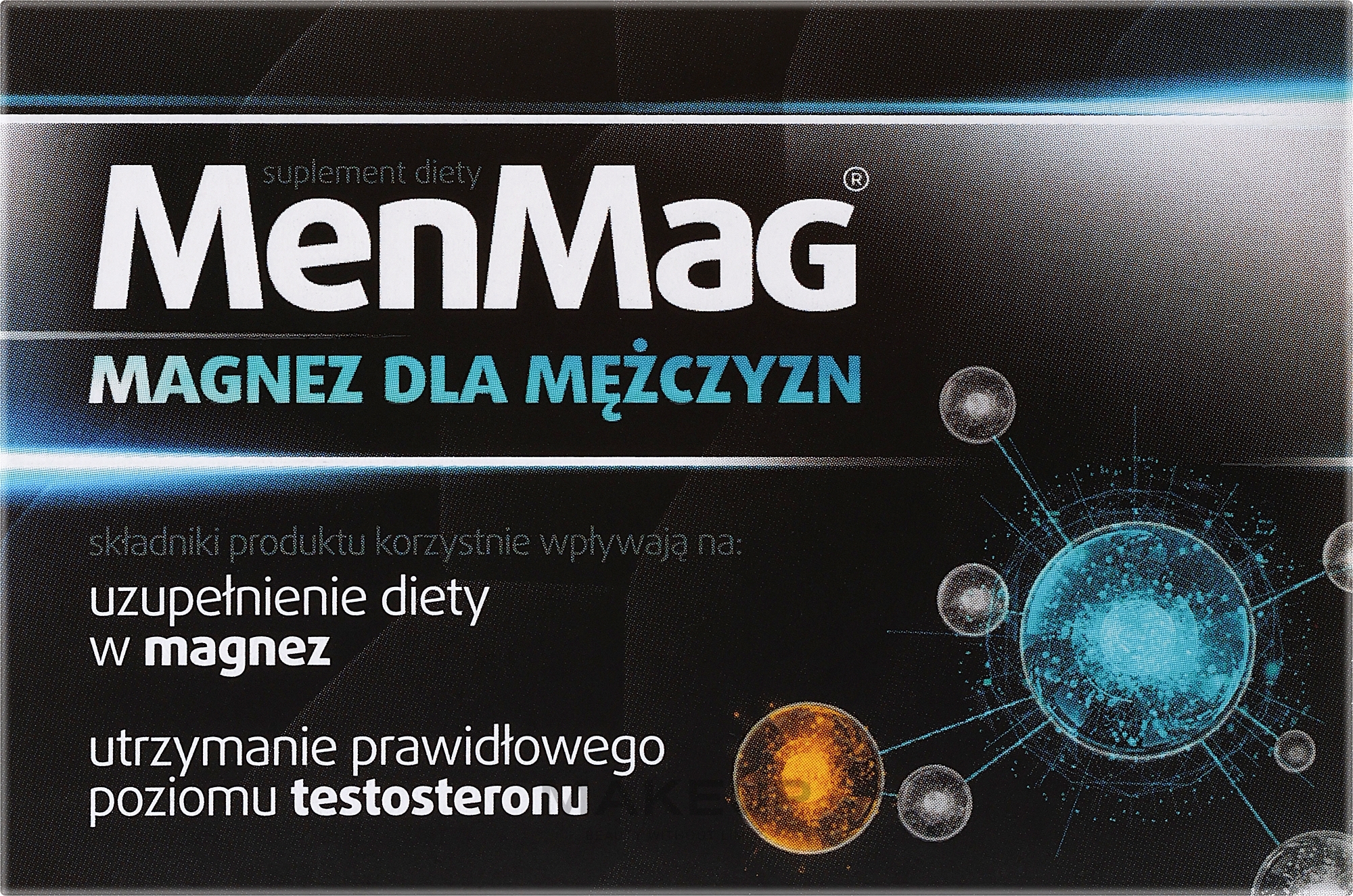 Suplement diety dla mężczyzn w tabletkach uzupełniający dietę w magnez - Aflofarm MenMag — Zdjęcie 30 szt.