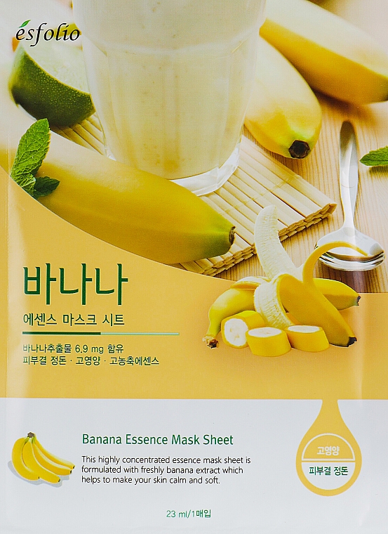 Maska do twarzy w płachcie Banan - Esfolio Essence Mask Sheet