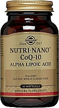 Suplement diety Kwas alfa liponowy w żelowych kapsułkach - Solgar Nutri-Nano CoQ-10 — Zdjęcie N1