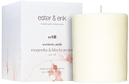 Kup Świeca aromatyczna Magnolia i czarna porzeczka - Ester & Erik Scented Candle Refill Magnolia & Blackcurrant Nr 51 (wymienny wkład)
