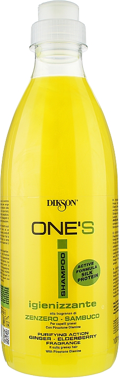 Oczyszczający szampon do włosów Imbir i czarny bez - Dikson One's Igienizzante Shampoo