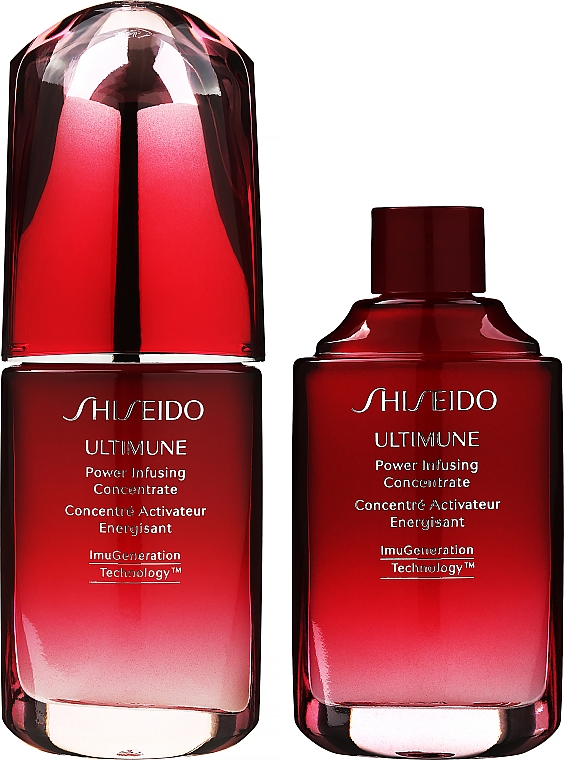 Zestaw koncentratów przeciwstarzeniowych do twarzy - Shiseido Ultimune Power Infusing Duo (f/con 50 ml + refill 50 ml) — Zdjęcie N2