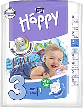 Pieluszki dla niemowląt 5-9 kg, rozmiar 3, 1 szt. - Bella Baby Happy  — Zdjęcie N1