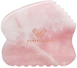 Kup Masażer do twarzy Gua Sha z różowym kwarcem - Crystallove Rose Quartz Contour Gua Sha