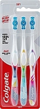 Kup Zestaw miękkich szczoteczek do zębów, 3 szt., wzór 3 - Colgate 360 Design Edition