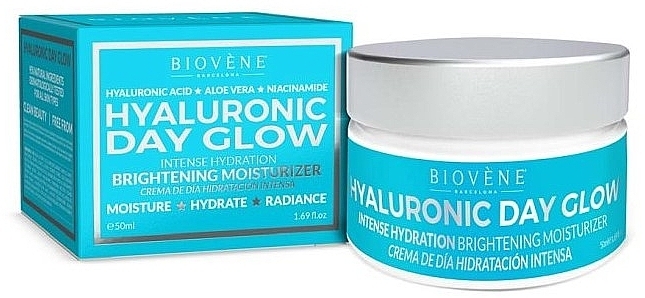 Nawilżający krem ​​do twarzy na dzień - Biovene Hyaluronic Day Glow Intense Hydration Brightening Moisturizer	 — Zdjęcie N1