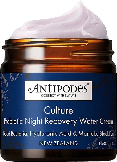 Nawilżający krem do twarzy na noc - Antipodes Culture Probiotic Night Recovery Water Cream — Zdjęcie N1