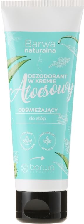Odświeżający dezodorant aloesowy w kremie do stóp - Barwa Naturalna — Zdjęcie N1