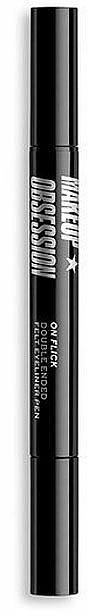 Dwustronny eyeliner w pisaku - Makeup Obsession On Flick Double Ended Felt Eyeliner Pen — Zdjęcie N1