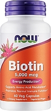 Kup Suplement diety Biotyna, 5000 mcg - Now Foods Biotin 5000 Mcg Energy Production