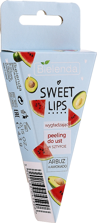 Wygładzający peeling do ust w sztyfcie Arbuz i awokado - Bielenda Sweet Lips Smoothing Lip Scrub — Zdjęcie N2