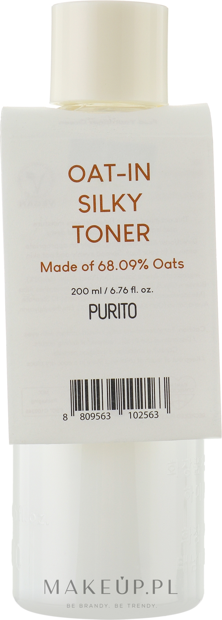 Łagodzący tonik do twarzy z nasionami owsa - Purito Oat-in Silky Toner — Zdjęcie 200 ml