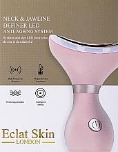 Kup Masażer odmładzający szyję - Eclat Skin London Neck & Jawline Definer Led Anti Ageing System Rose Gold