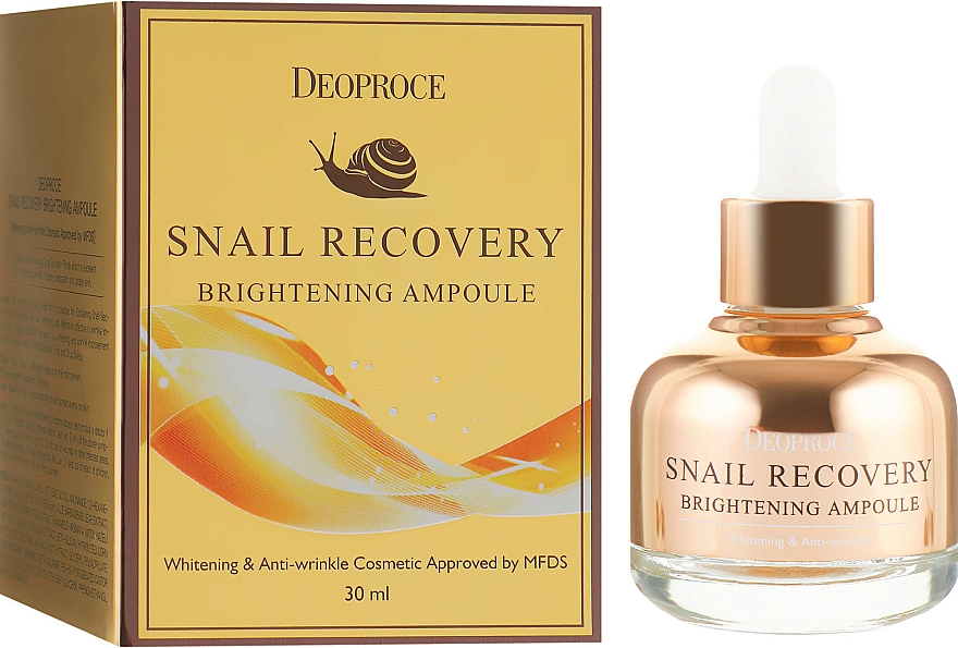 Rozświetlająca ampułka do twarzy - Deoproce Snail Recovery Brightening Ampoule
