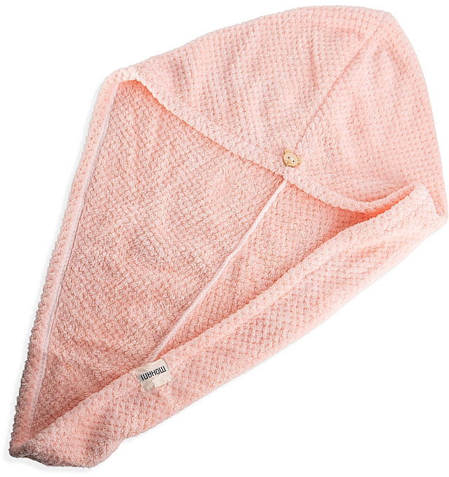 Różowy ręcznik-turban do włosów z mikrofibry - Mohani Microfiber Hair Towel Pink  — Zdjęcie N2