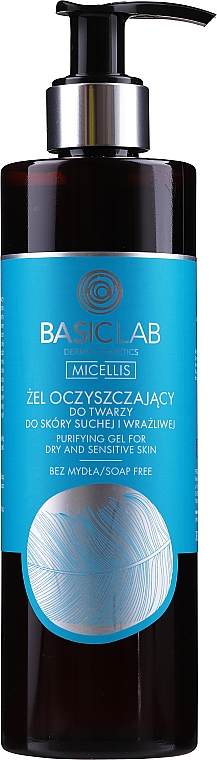 Żel oczyszczający do twarzy do skóry suchej i wrażliwej - BasicLab Dermocosmetics Micellis — Zdjęcie N3