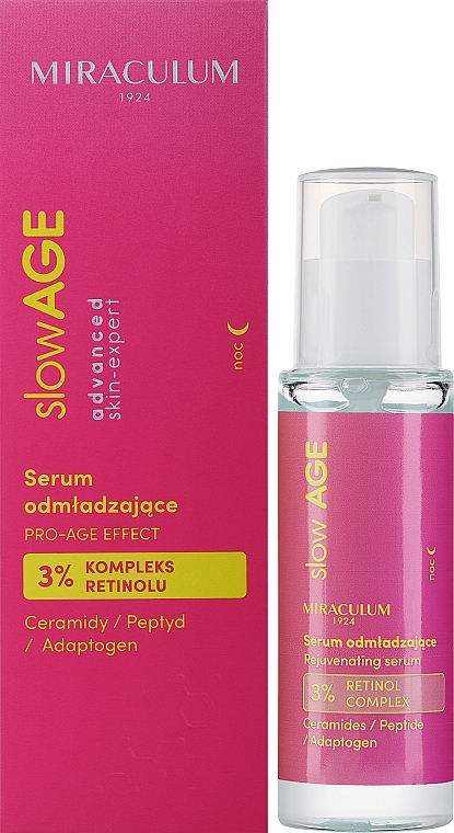 Wysoce skoncentrowane serum do twarzy - Miraculum SlowAGE Advanced Skin Expert Serum — Zdjęcie N1
